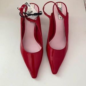 Zara red heels